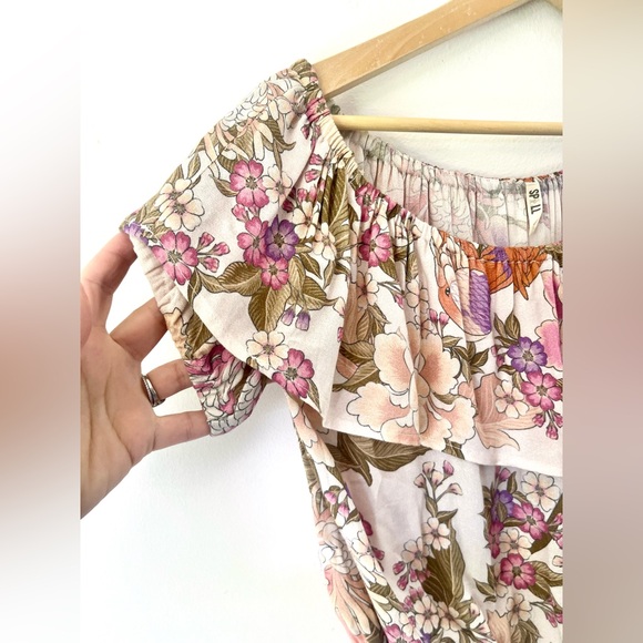 Spell Blue Skies Floral Off The Shoulder Top In Cream Size XS - Picture 5 of 9